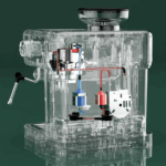 Machine à café semi-automatique PANCERKA PA-4068, avec broyeur, 20 bars, en acier inoxydable – Image 4