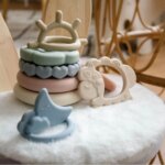 Tour d'empilage Arc-en-Ciel en Silicone, Jouet d’Éveil pour Bébé – Image 4