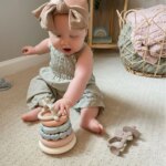 Tour d'empilage Arc-en-Ciel en Silicone, Jouet d’Éveil pour Bébé – Image 3