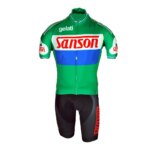 Ensemble Maillot Cyclisme Rétro, Cuissard à Bretelles avec Coussin 9D, Style Équipe Classique – Image 5