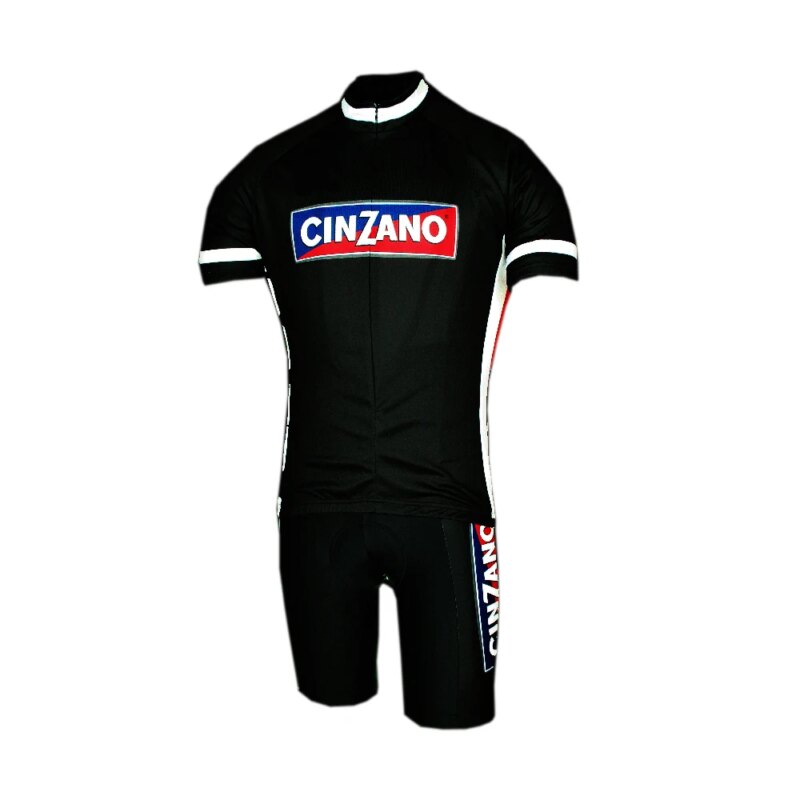 Ensemble Maillot Cyclisme Rétro, Cuissard à Bretelles avec Coussin 9D, Style Équipe Classique – Image 13