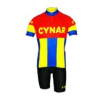 Ensemble Maillot Cyclisme Rétro, Cuissard à Bretelles avec Coussin 9D, Style Équipe Classique – Image 9