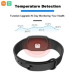 Bracelet anti-moustiques ultrasonique 3-en-1, répulsif, thermomètre et horloge, rechargeable et étanche, pour extérieur et sport – Image 3