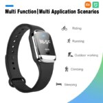 Bracelet anti-moustiques ultrasonique 3-en-1, répulsif, thermomètre et horloge, rechargeable et étanche, pour extérieur et sport – Image 5