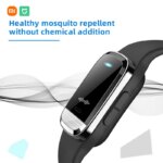 Bracelet anti-moustiques ultrasonique 3-en-1, répulsif, thermomètre et horloge, rechargeable et étanche, pour extérieur et sport – Image 2
