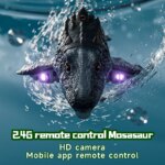 Crocodile Mosasaur télécommandé étanche 2.4G avec caméra HD, Contrôle App & pulvérisation d’eau – Image 3