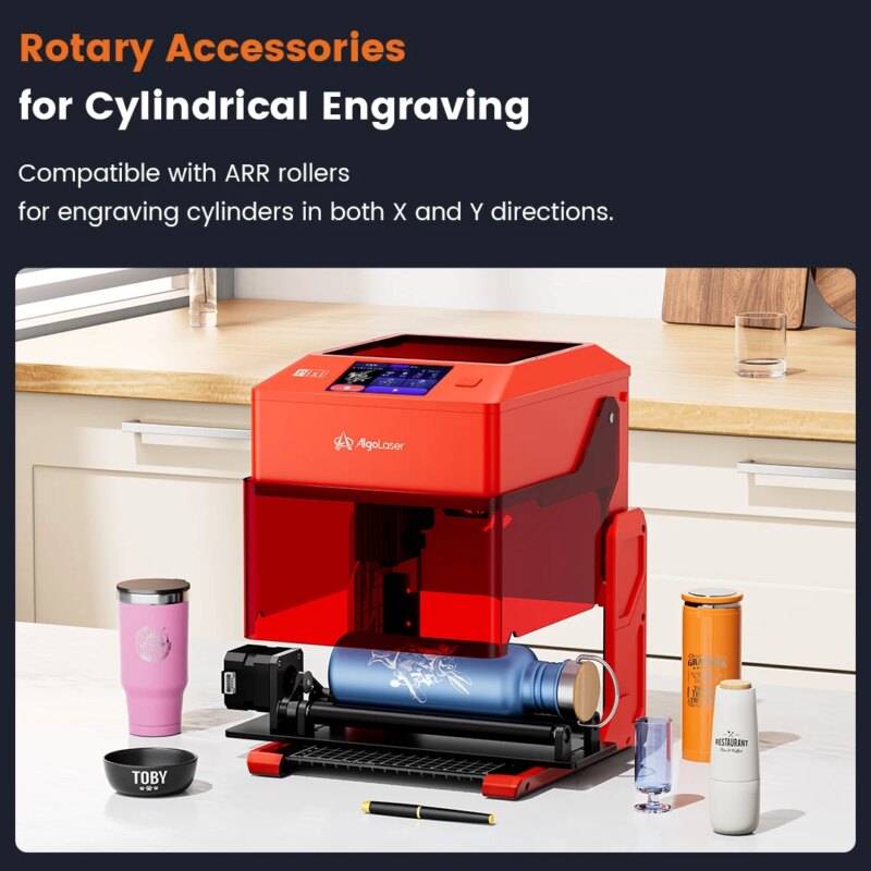 Machine de gravure laser intelligente Pixi AlgoLaser, 3W/5W/10W, écran tactile, sans PC, gravure 300+ matériaux, sécurisée et portable – Image 3