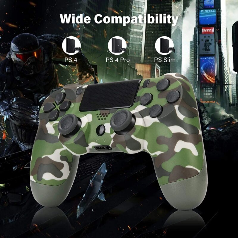 185407-nycabx.jpg Manette sans fil Bluetooth, Compatible PS4 / PC / Android, Pavé tactile, LED & gâchettes précises – Image 3