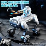 Robot Chien Intelligent RC Mecha Dog télécommandé, Programmable, Tir de Projectiles, Effets LED, Contrôle Tactile et Vocal, Multiterrain, Jouet High-Tech – Image 2