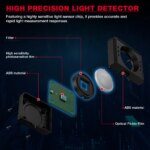 Luxmètre numérique HT603 3-en-1 avec écran LCD, mesure de la lumière, température et humidité – Image 3
