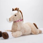 Peluche géante cheval réaliste, oreiller décoratif pour chambre et intérieur, de 56 à 120 cm
