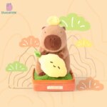 Peluche capybara plante, jouet doux en coton, décoratif et oreiller doux, 30 cm – Image 4