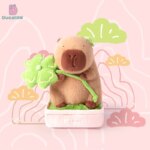 Peluche capybara plante, jouet doux en coton, décoratif et oreiller doux, 30 cm – Image 5