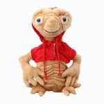 Peluche E.T. l’Extraterrestre en sweat rouge, coton PP doux, 28 cm