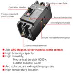 Disjoncteur DC 2P 600V NQCM1Z-H non polarisé, protection solaire, batterie et borne EV, 63A à 250A – Image 6