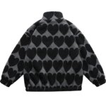 Parka sherpa en laine d’agneau synthétique, style streetwear Harajuku, chaude, oversize, col montant, fermeture éclair – Image 4