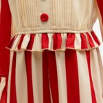 Costume de Clown de Cirque pour enfant, rayures rouge & blanc, Halloween, Spectacle, déguisement unisexe – Image 5