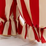 Costume de Clown de Cirque pour enfant, rayures rouge & blanc, Halloween, Spectacle, déguisement unisexe – Image 6