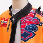 Costume de démon pop pour fille 3 pièces, veste orange, top blanc et short bleu, déguisement cosplay / Halloween – Image 6