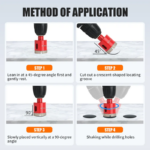 Jeu de scies cloches diamant 6–35 mm (12 pièces), Kit forets pour carrelage, marbre, granit, verre, Perçage à sec – Image 4