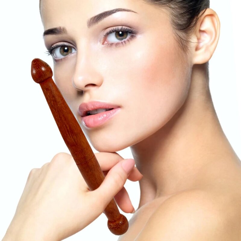 Bâton de massage en bois pour réflexologie – Pieds, mains, dos et visage – Image 2