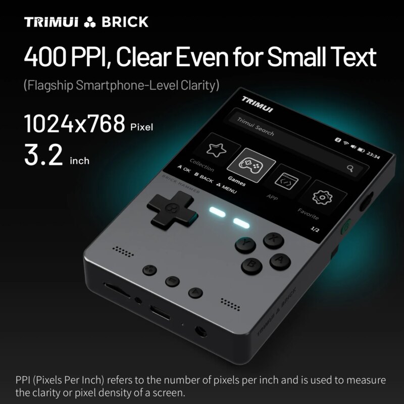 TRIMUI Brick Hammer TG3040 – Console rétro portable en aluminium CNC, écran IPS 3,2″ – Image 4