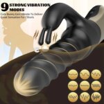 Vibromasseur Rabbit Tornado G-Spot Noir – Rotation 360°, poussée et 9 vibrations – Image 3