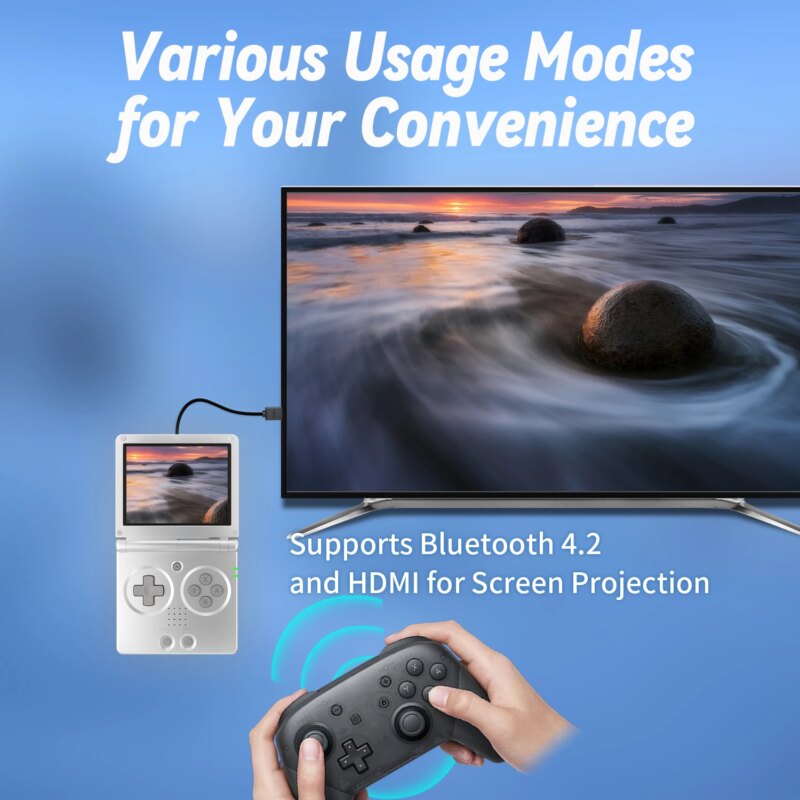 ANBERNIC RG35XXSP Console de jeux rétro pliable 3,5″ IPS – H700, Wi-Fi, Bluetooth et HDMI – Image 5