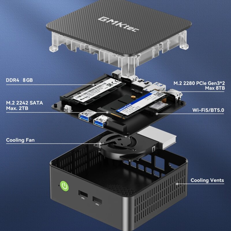 Mini PC GMKtec NucBox G3S Intel N95 – 8 Go RAM, SSD 256 Go, Windows 11 Pro – Image 3