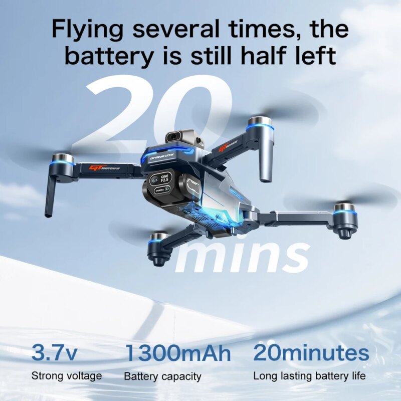 GT8 – Drone pliable brushless avec double caméra et télécommande à écran – Image 4