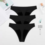Lot de string menstruel sans couture réutilisable – Flux léger