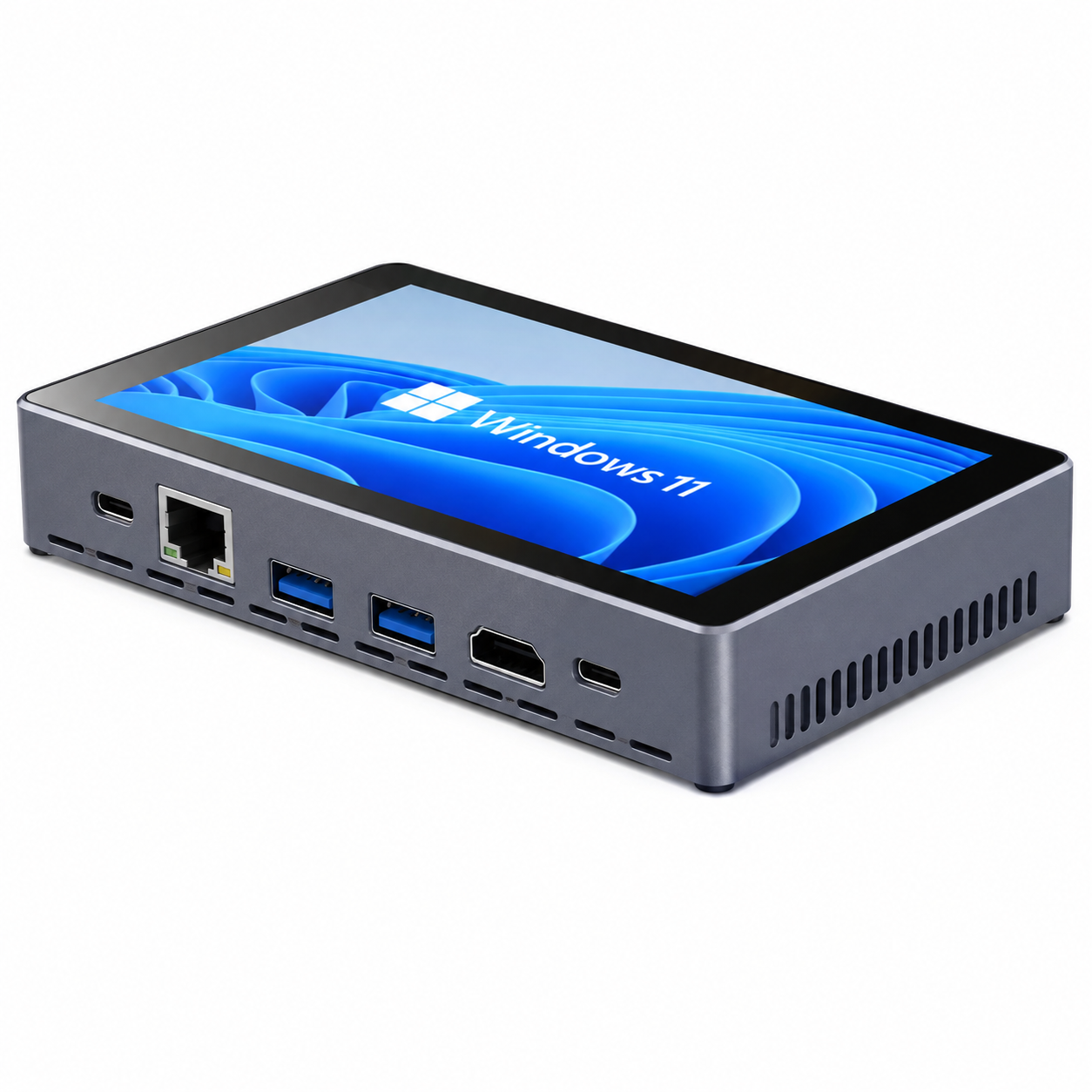 Mini PC CENAVA H55N avec écran tactile 5,5″ – Intel N5100, 8 Go RAM, SSD 128 Go, Windows 11