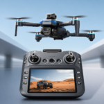 GT8 – Drone pliable brushless avec double caméra et télécommande à écran