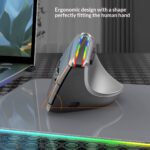 Souris verticale ergonomique V20 RGB – Bluetooth + 2,4 GHz, rechargeable USB-C – Image 3