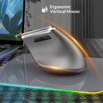 Souris verticale ergonomique V20 RGB – Bluetooth + 2,4 GHz, rechargeable USB-C – Image 4